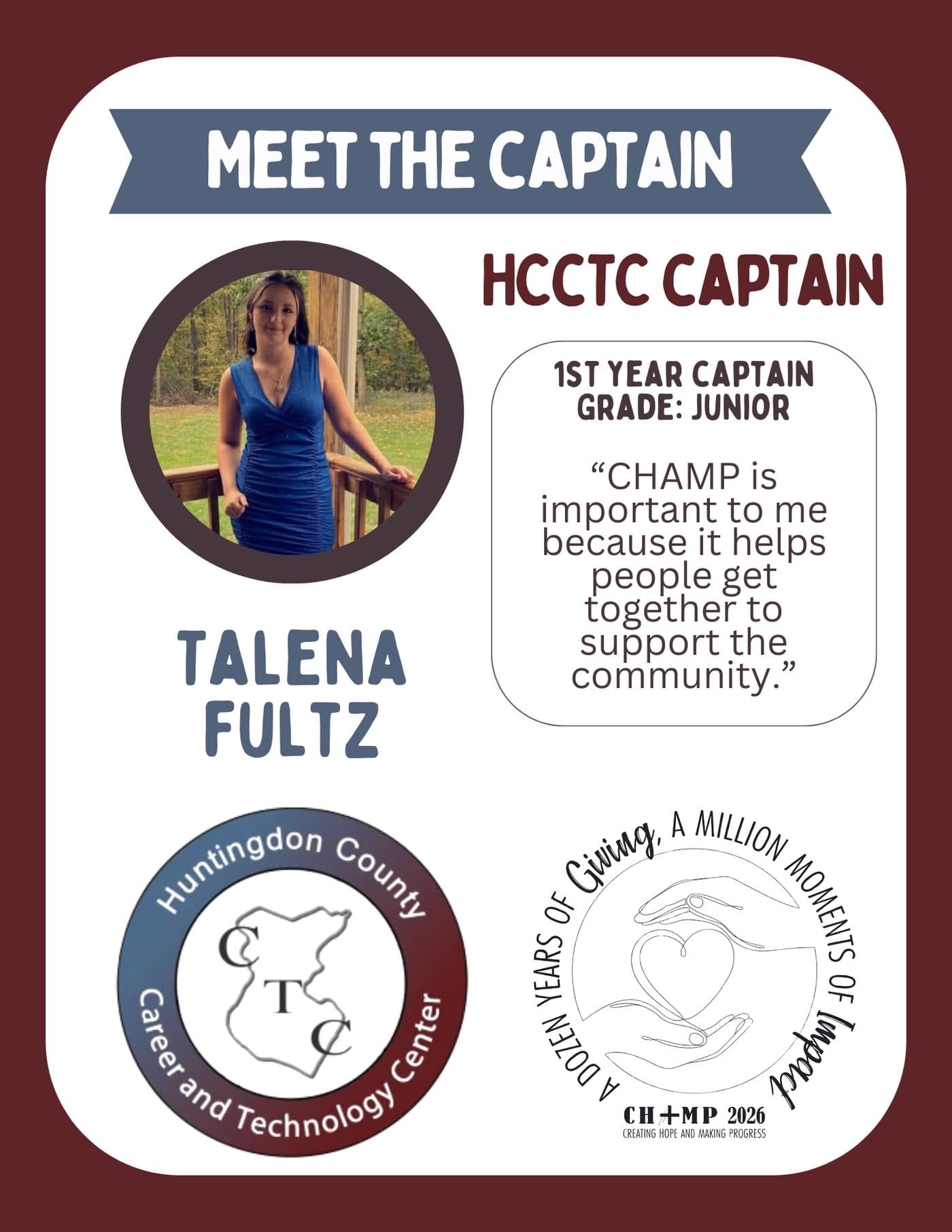 Talena Fultz, Hcctc CHAMP captain 2025