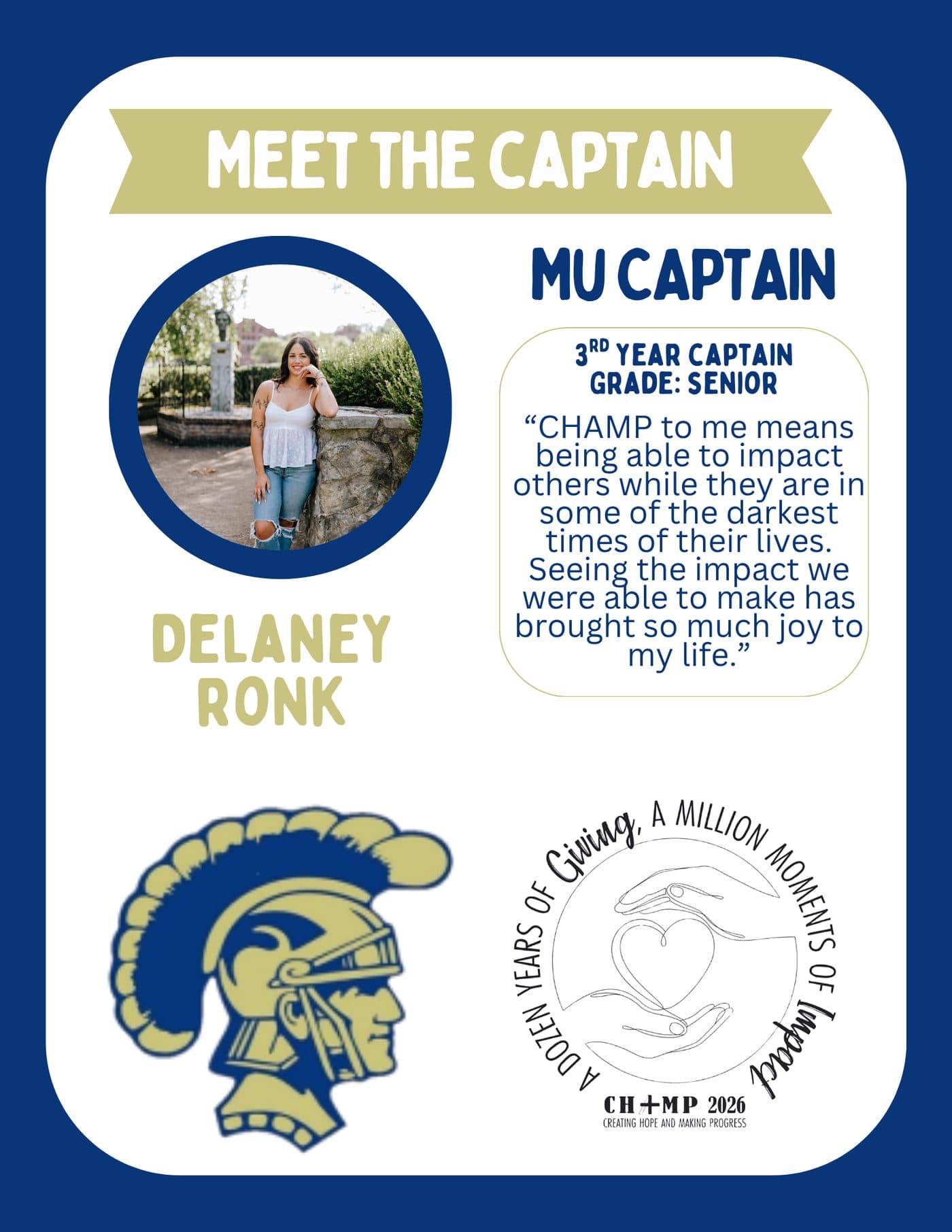 Delaney Ronk, Mount Union CHAMP captain 2025