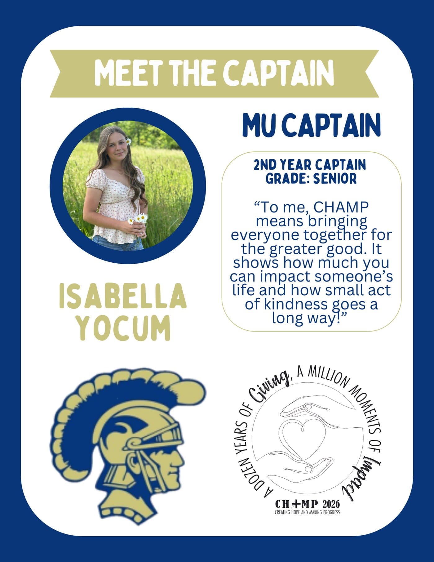 Isabella Yocum, Mount Union CHAMP captain 2025