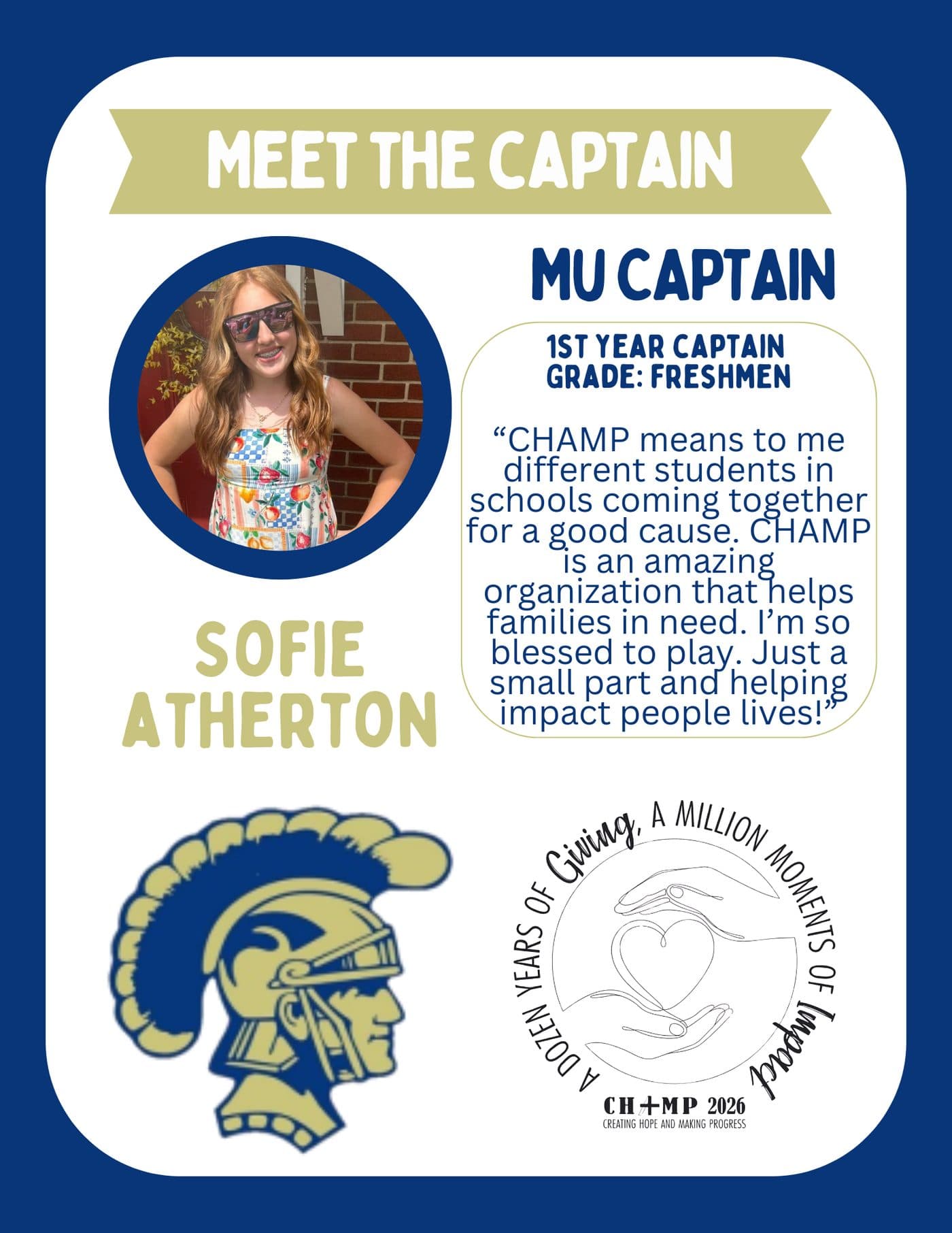 Sofie Atherton, Mount Union CHAMP captain 2025