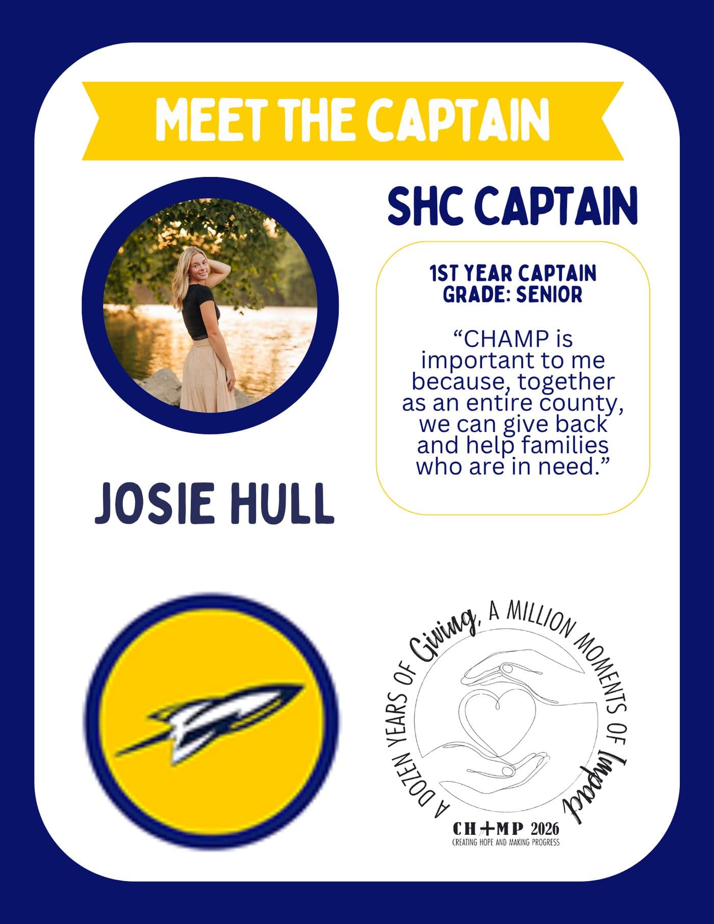 Josie Hull, Southern Huntingdon CHAMP captain 2025