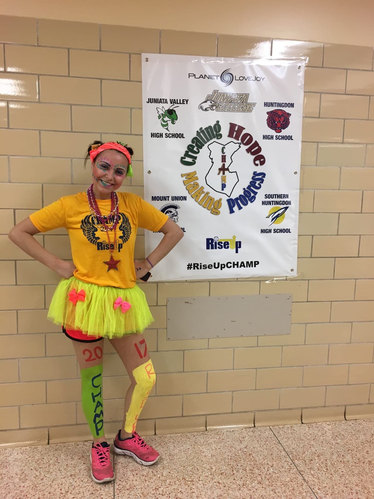 Students celebrating at CHAMP